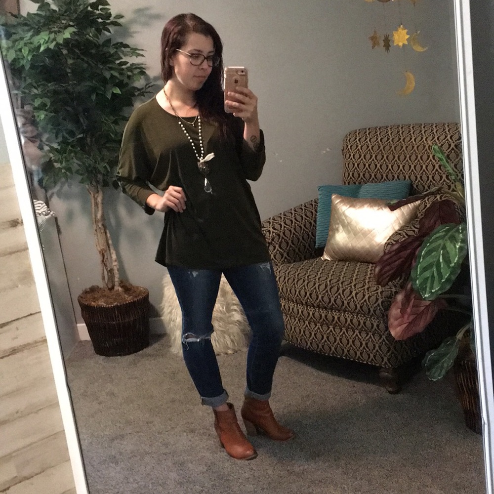 Olive Green Top